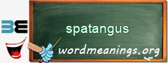WordMeaning blackboard for spatangus
